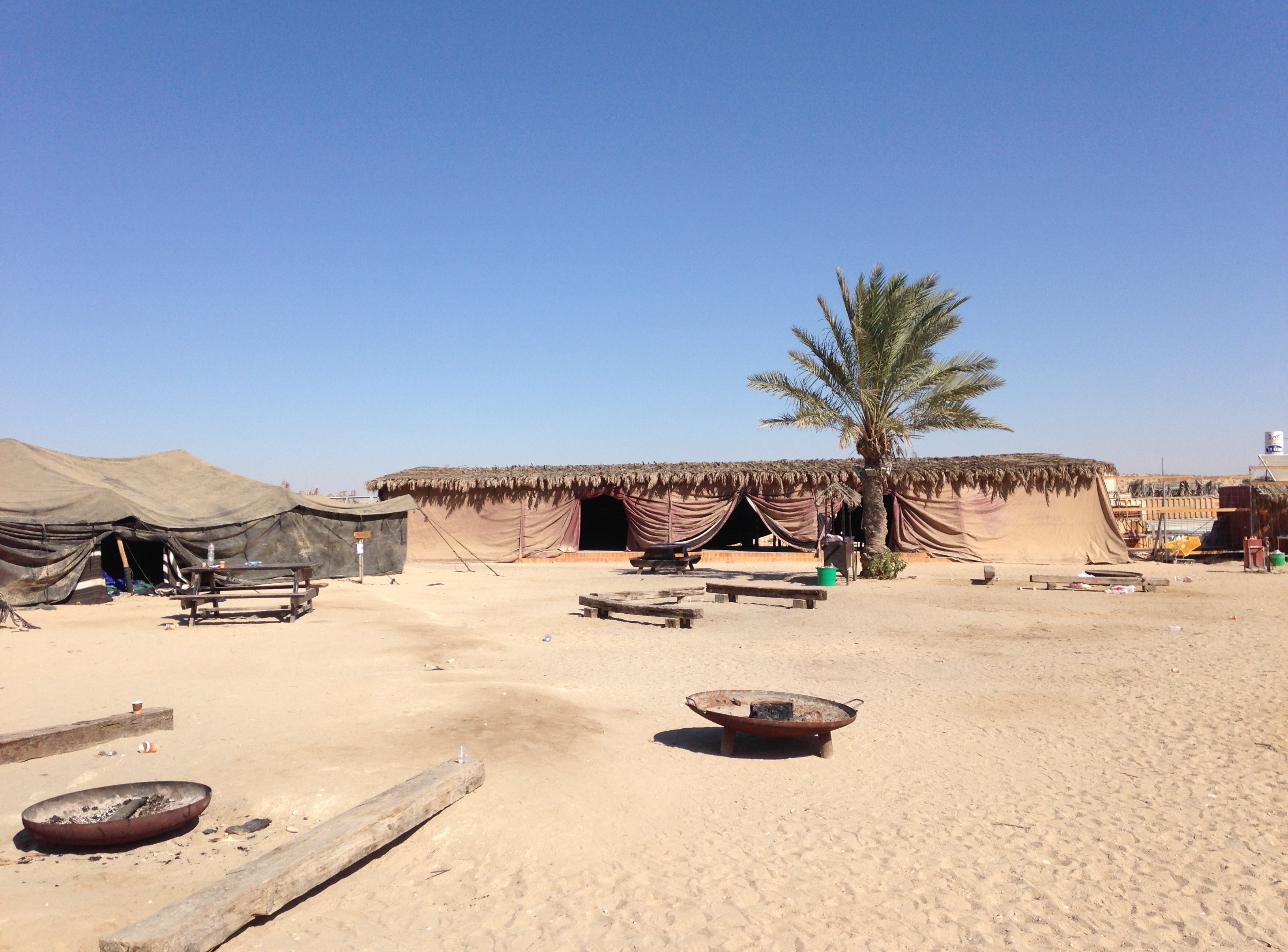 bedouin tents in desert